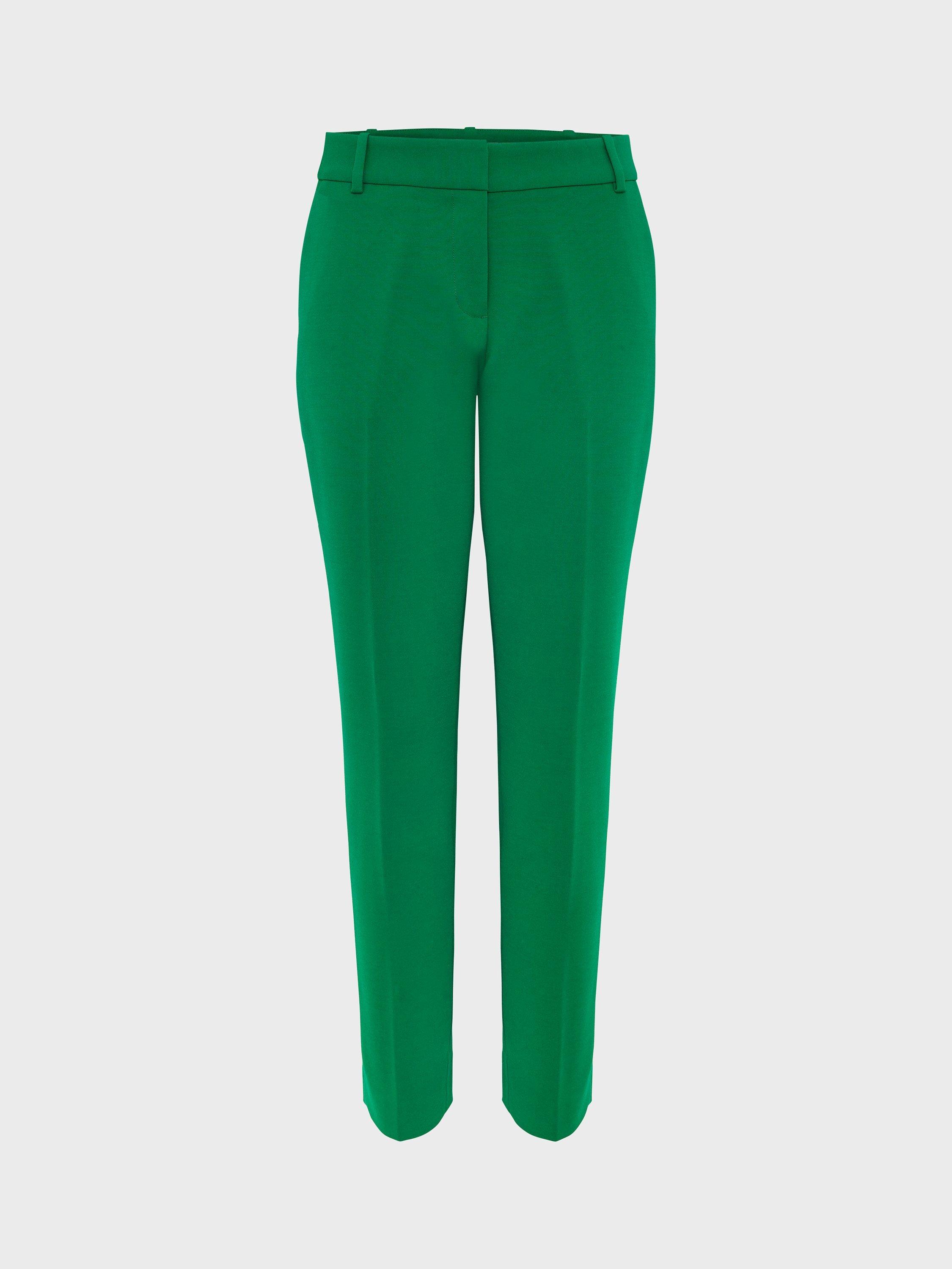 Product image 5 of 5, which shows Hobbs Suki Tailored Trousers, Malachite Green, 22