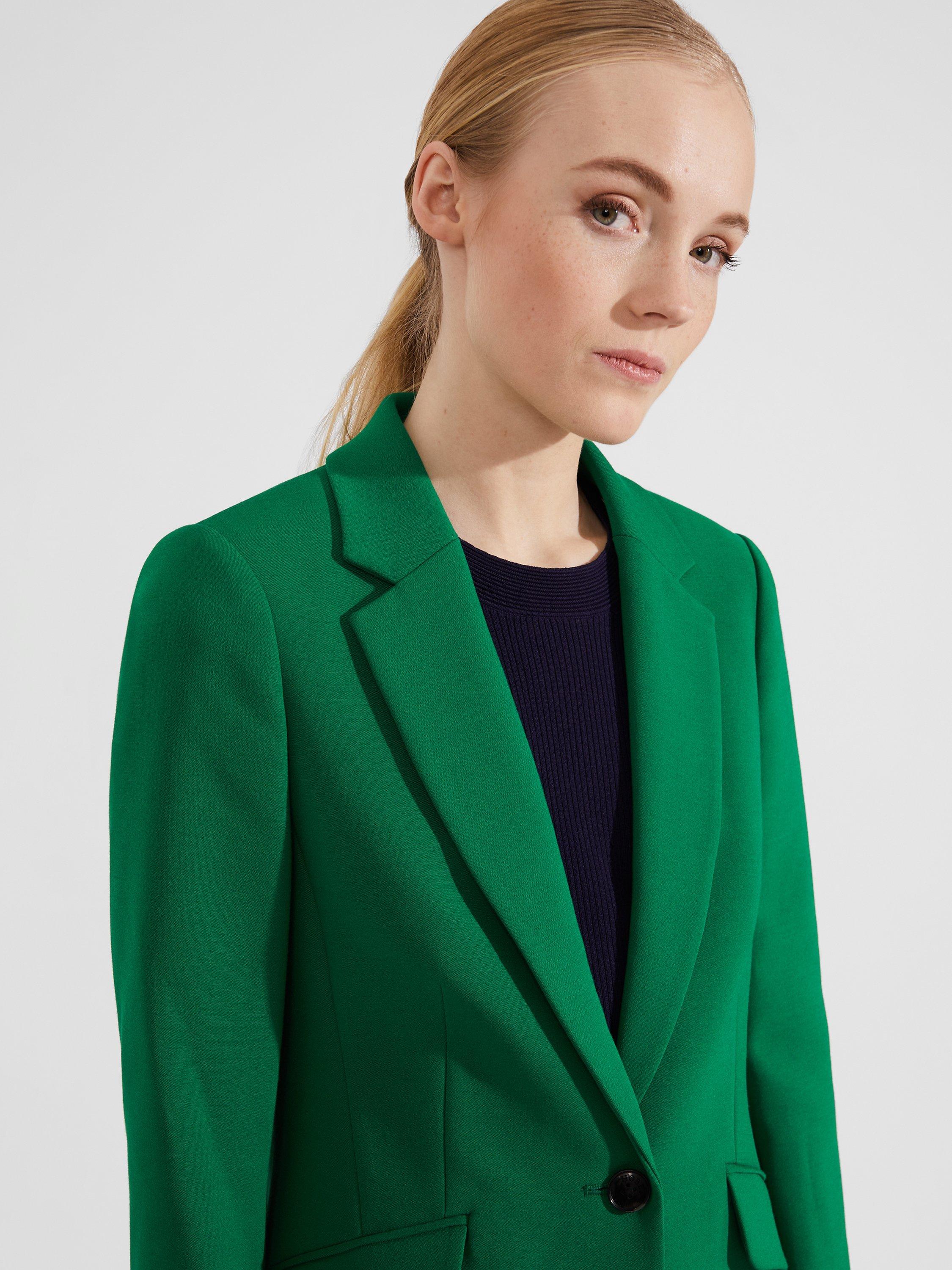 Hobbs Petite Suki Blazer, Malachite Green, 6