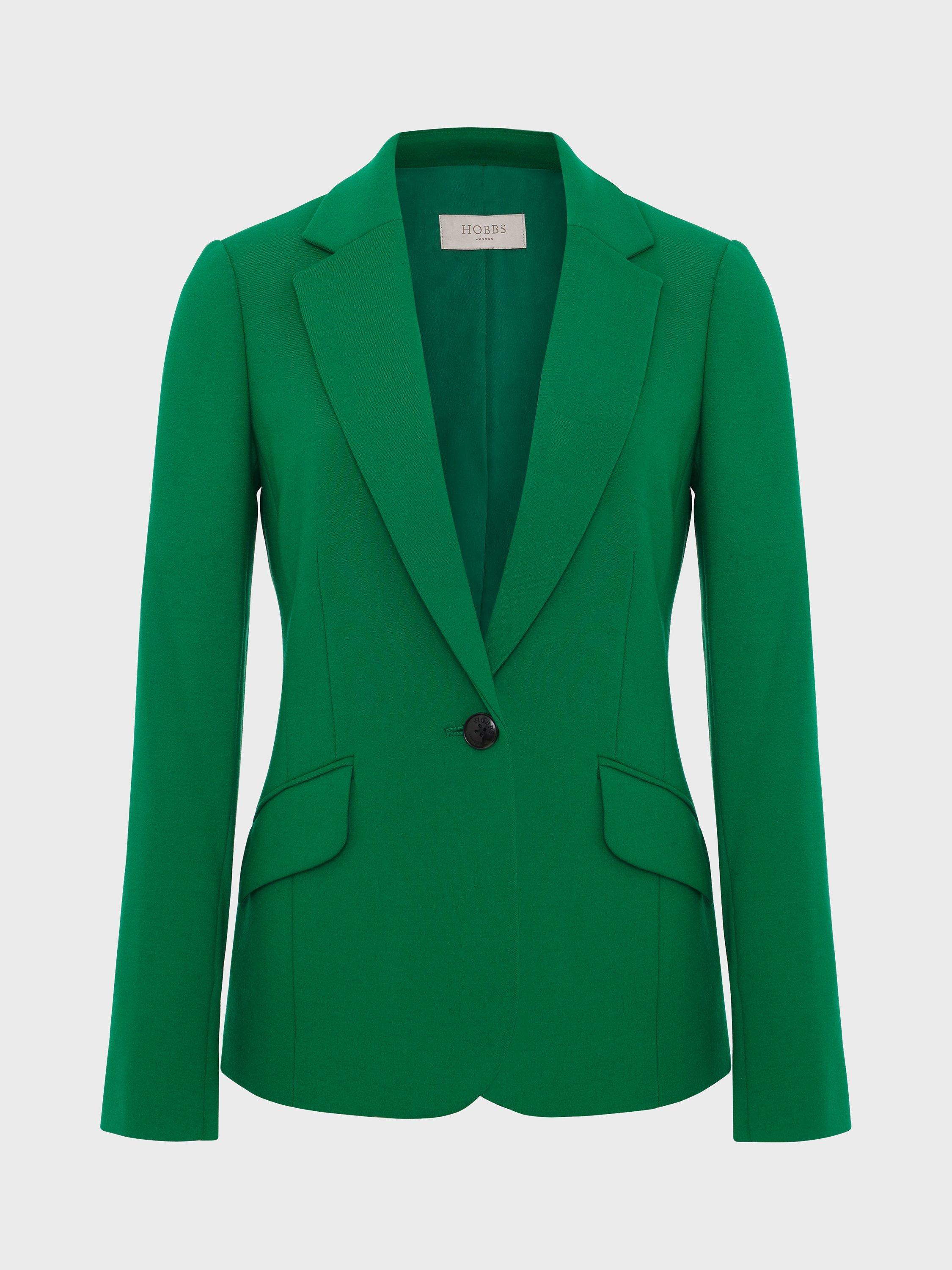 Hobbs Petite Suki Blazer, Malachite Green, 6