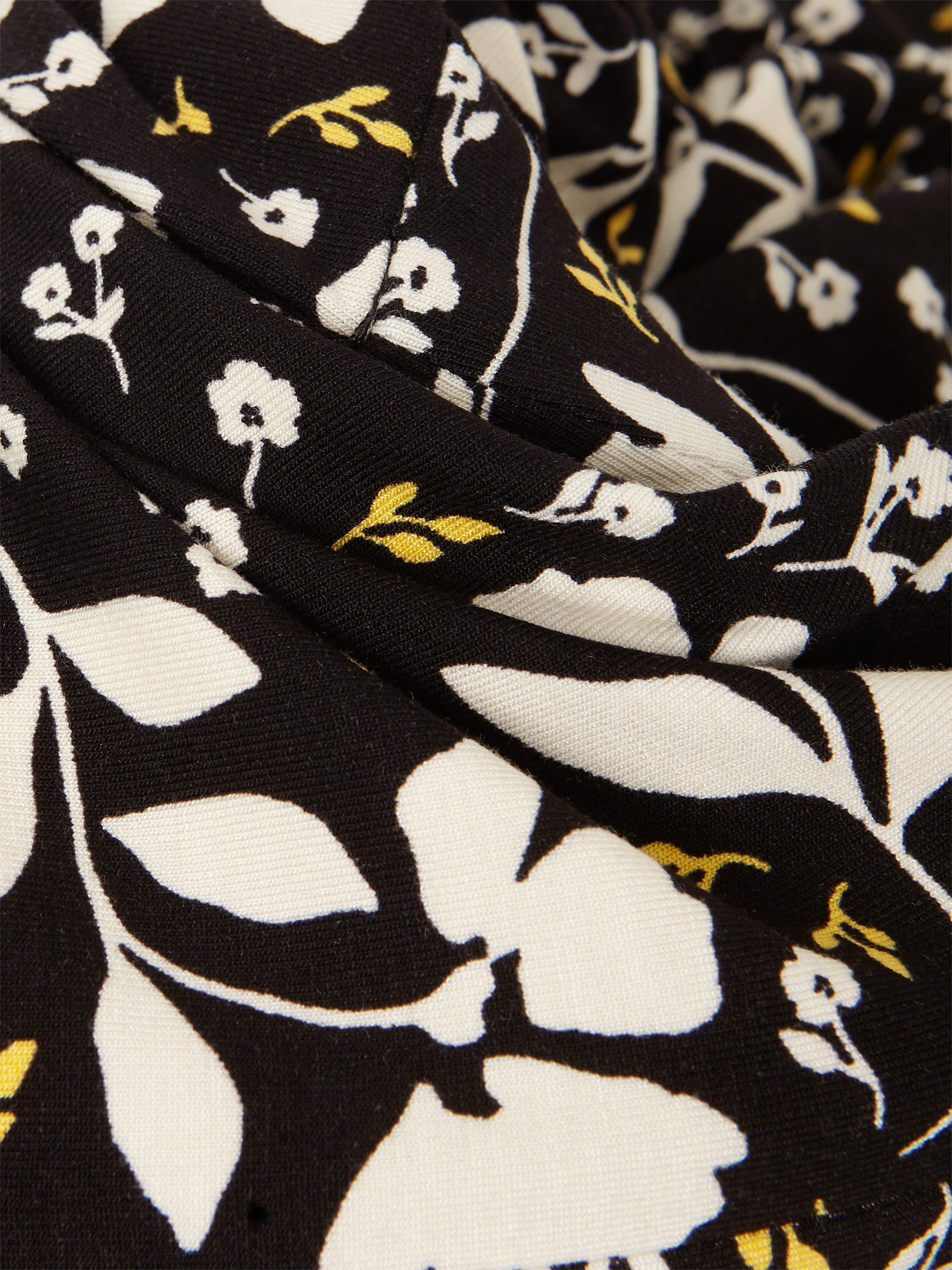Product image 3 of 5, which shows Hobbs Petite Ami Ecovero Mini Dress, Black/Multi, 16