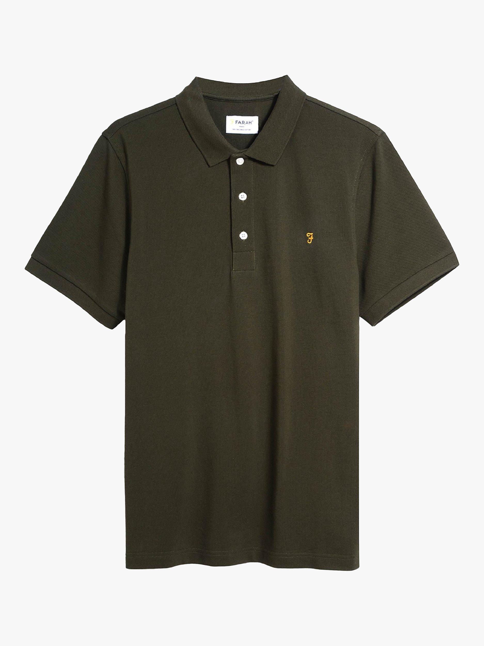 Product image 5 of 5, which shows Farah Blanes Short Sleeve Polo Top, Evergreen, S