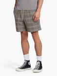 Farah Redwald Linen Blend Check Shorts, True Khaki