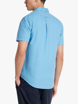 Farah Brewer Short Sleeve Organic Cotton Shirt - view 2, Arctic Blue