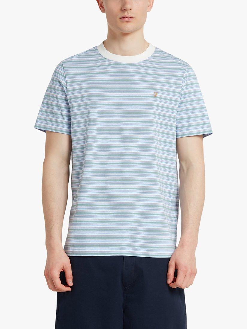 Farah Danny Stripe Regular Fit Organic Cotton T-Shirt