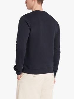 Farah Tim Crew Neck Organic Cotton Jumper - view 2, True Navy