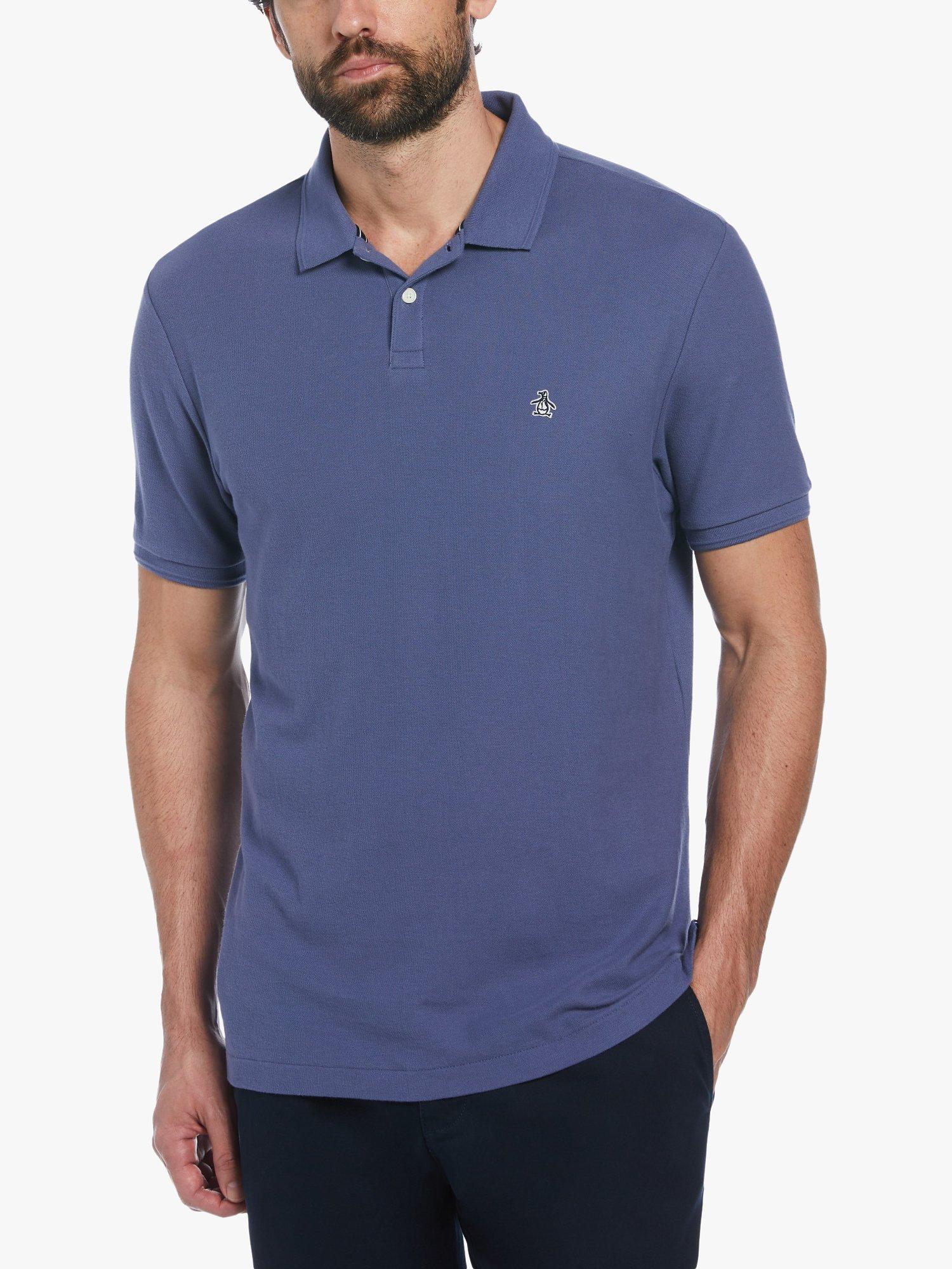 Original Penguin Daddy Organic Cotton Polo Shirt, Blue Indigo