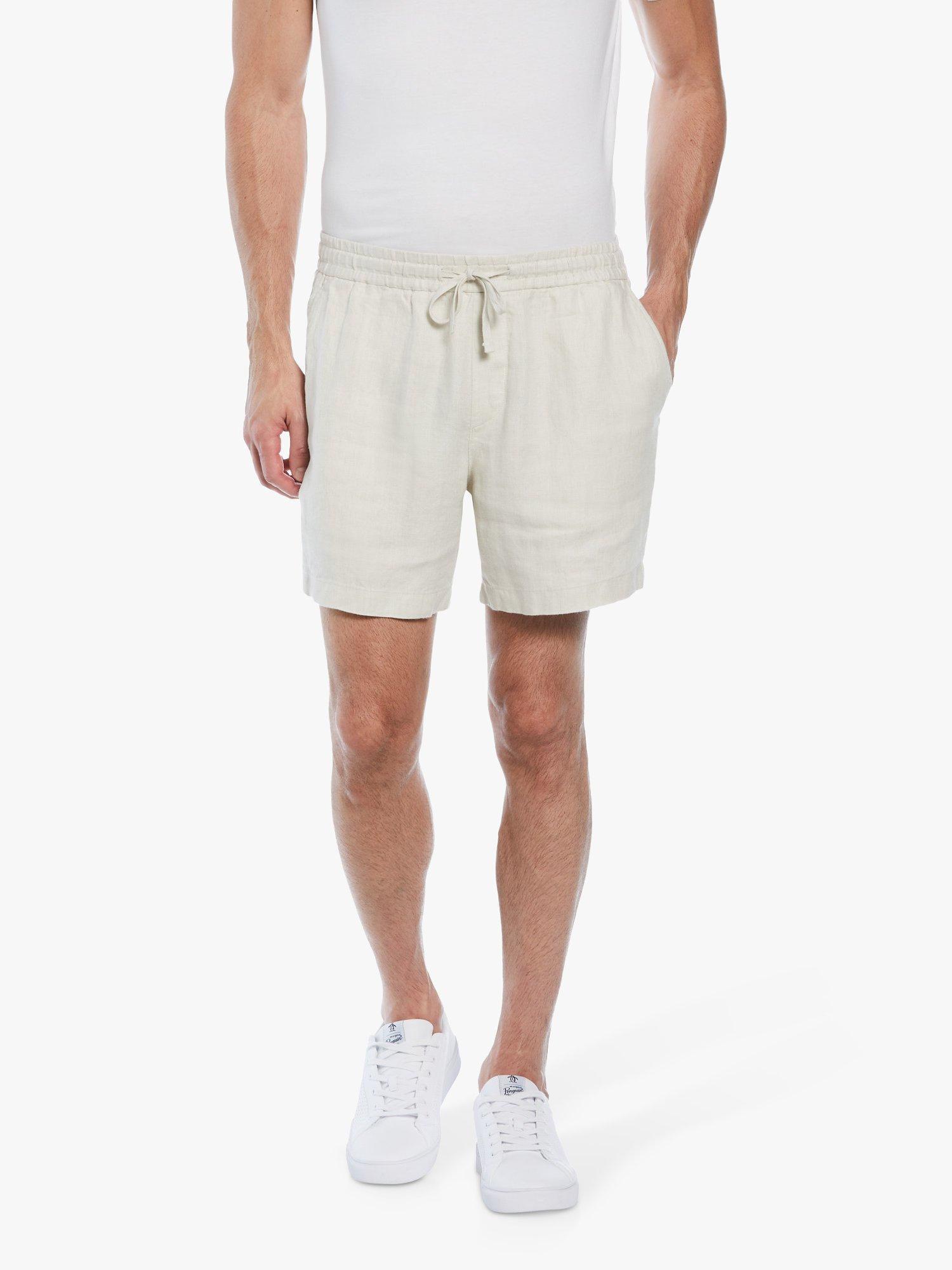 Original Penguin Linen Blend Slim Fit Shorts Birch