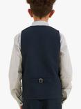 Angel & Rocket Kids' Bernard Textured Waistcoat, Navy