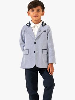 Angel & Rocket Kids' Textured Blazer, Blue - view 2, Blue