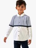 Angel & Rocket Kids' Colour Block Striped Shirt, Blue