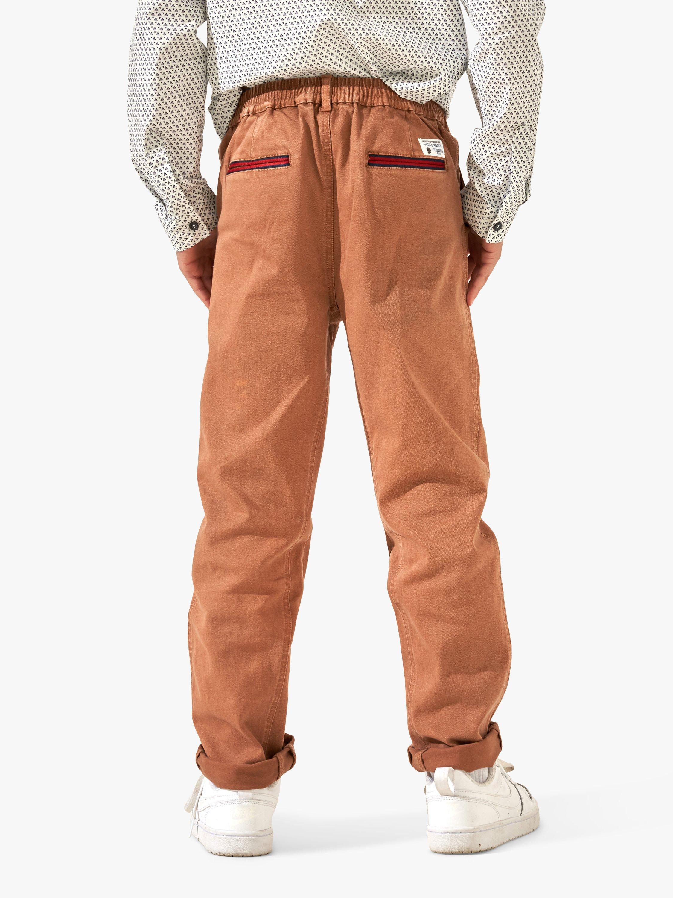 Product image 2 of 6, which shows Angel & Rocket Kids' Smart Washed Chinos, Tan, 3 years