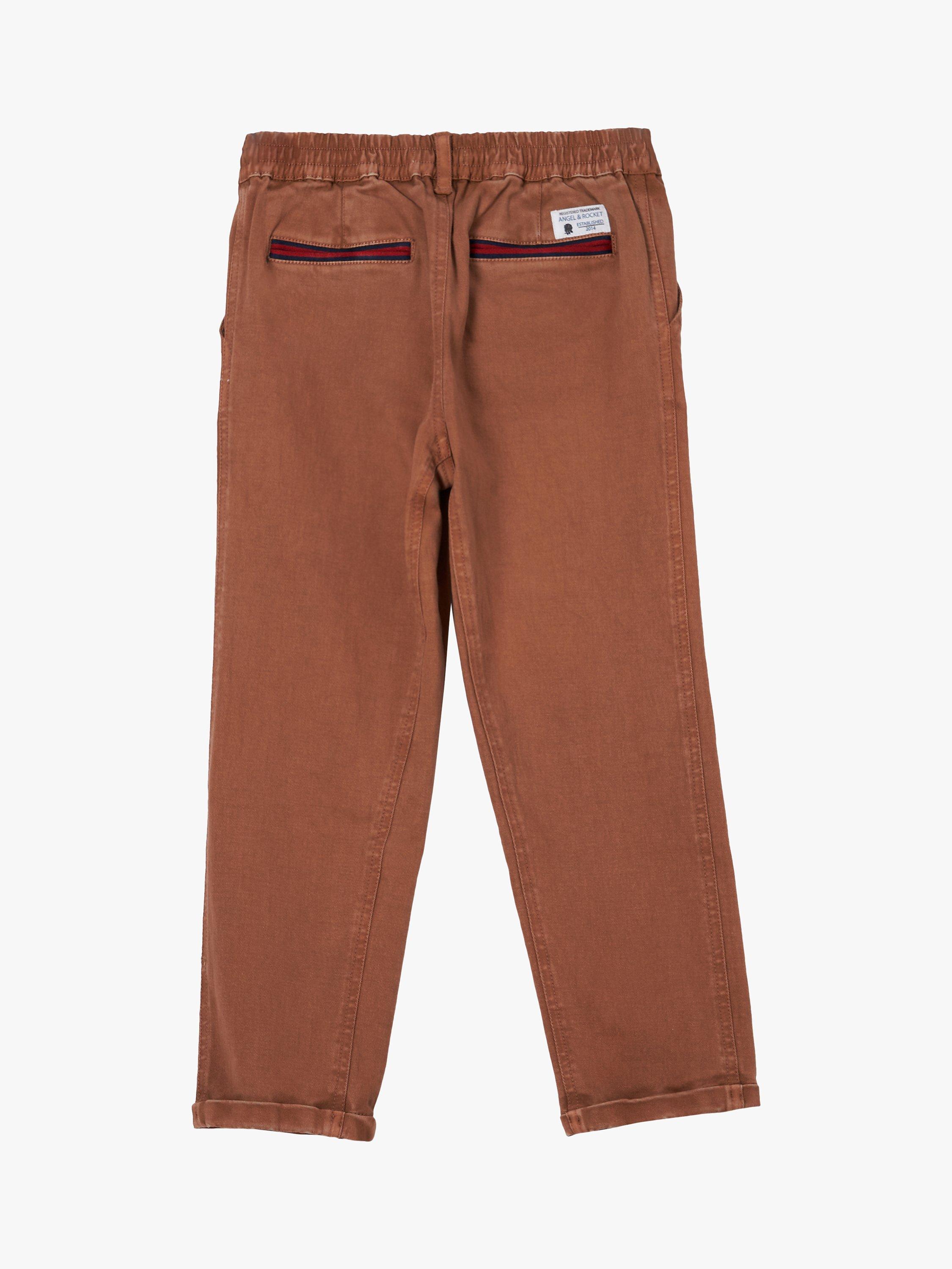 Product image 5 of 6, which shows Angel & Rocket Kids' Smart Washed Chinos, Tan, 3 years