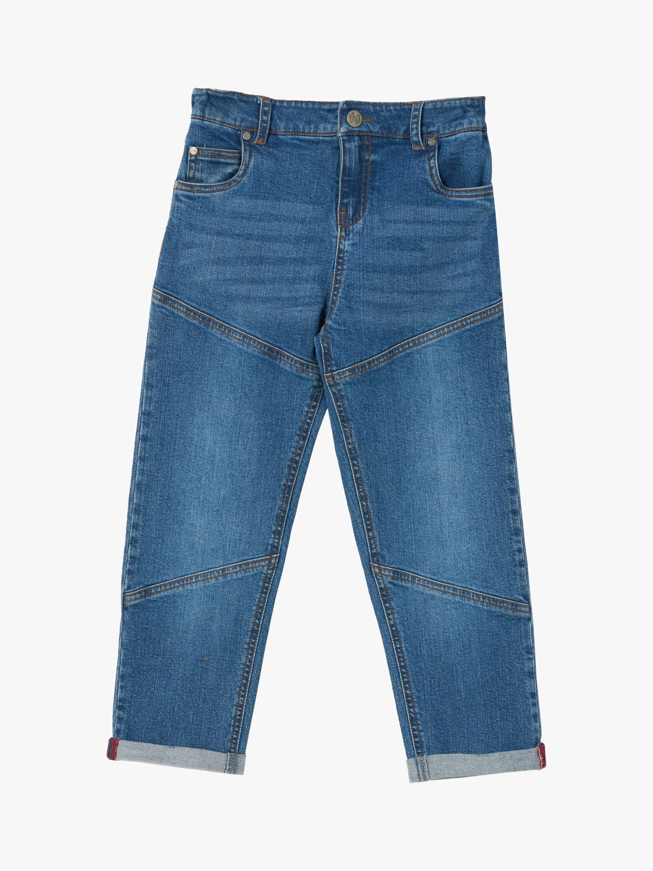 Angel & Rocket Boys' Roman Vintage Wash Biker Jeans, Blue