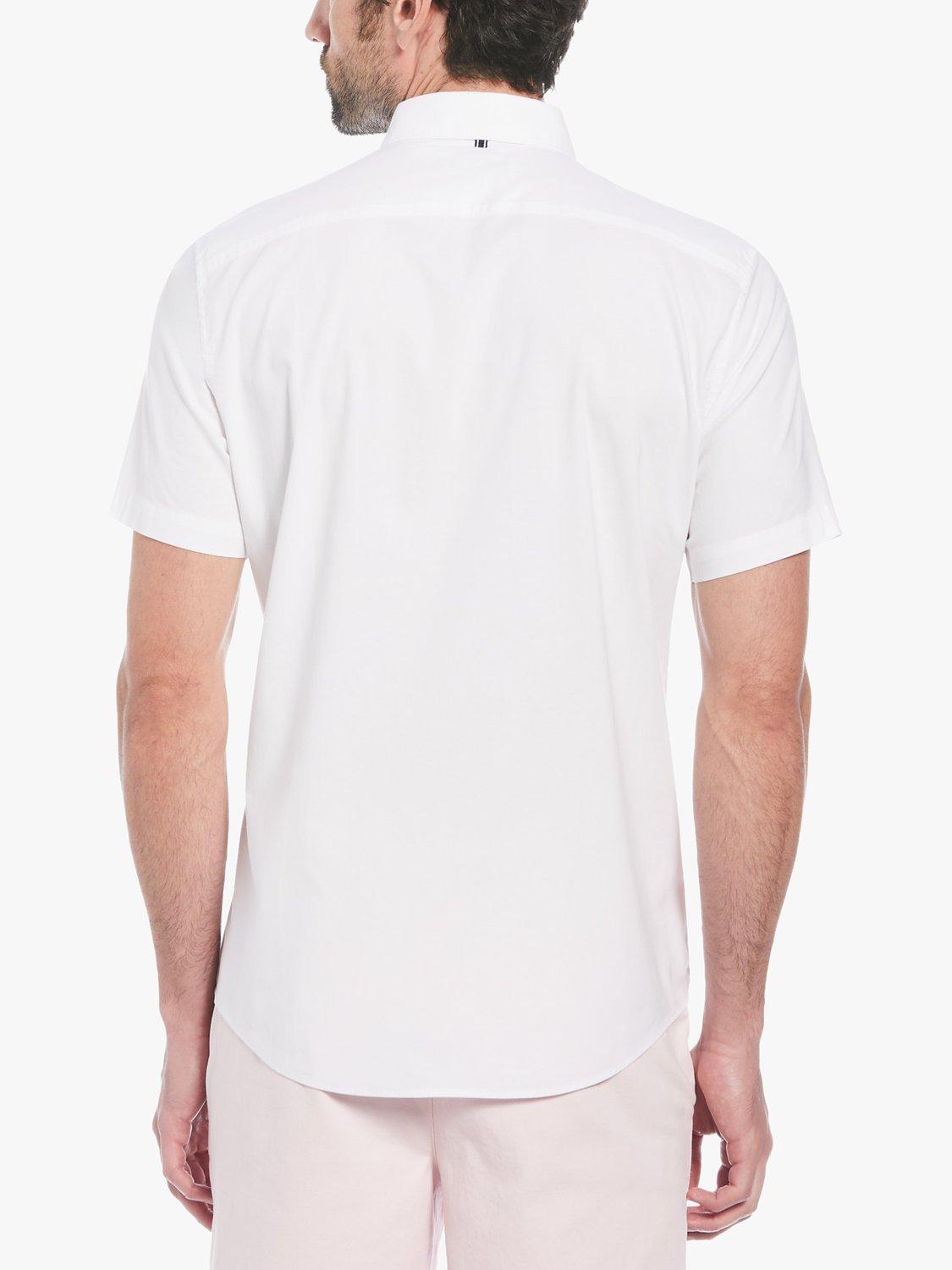 Product image 2 of 3, which shows Original Penguin Short Sleeve Stretch Oxford Shirt, White, L