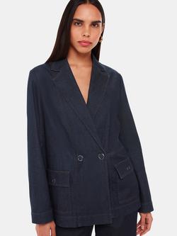 Whistles Joanna Denim Blazer, Indigo, Indigo