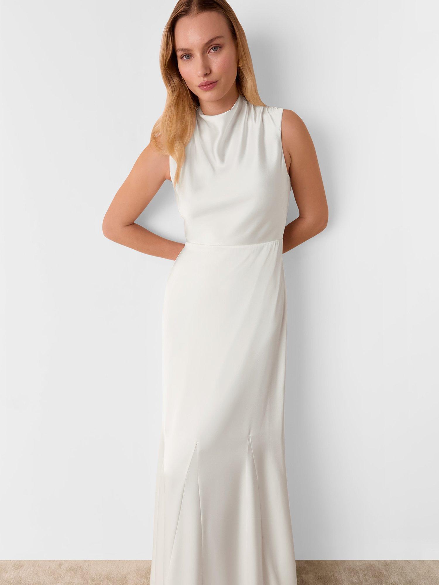 Product image 5 of 6, which shows Whistles Melody Wedding Dress, Ivory, 8