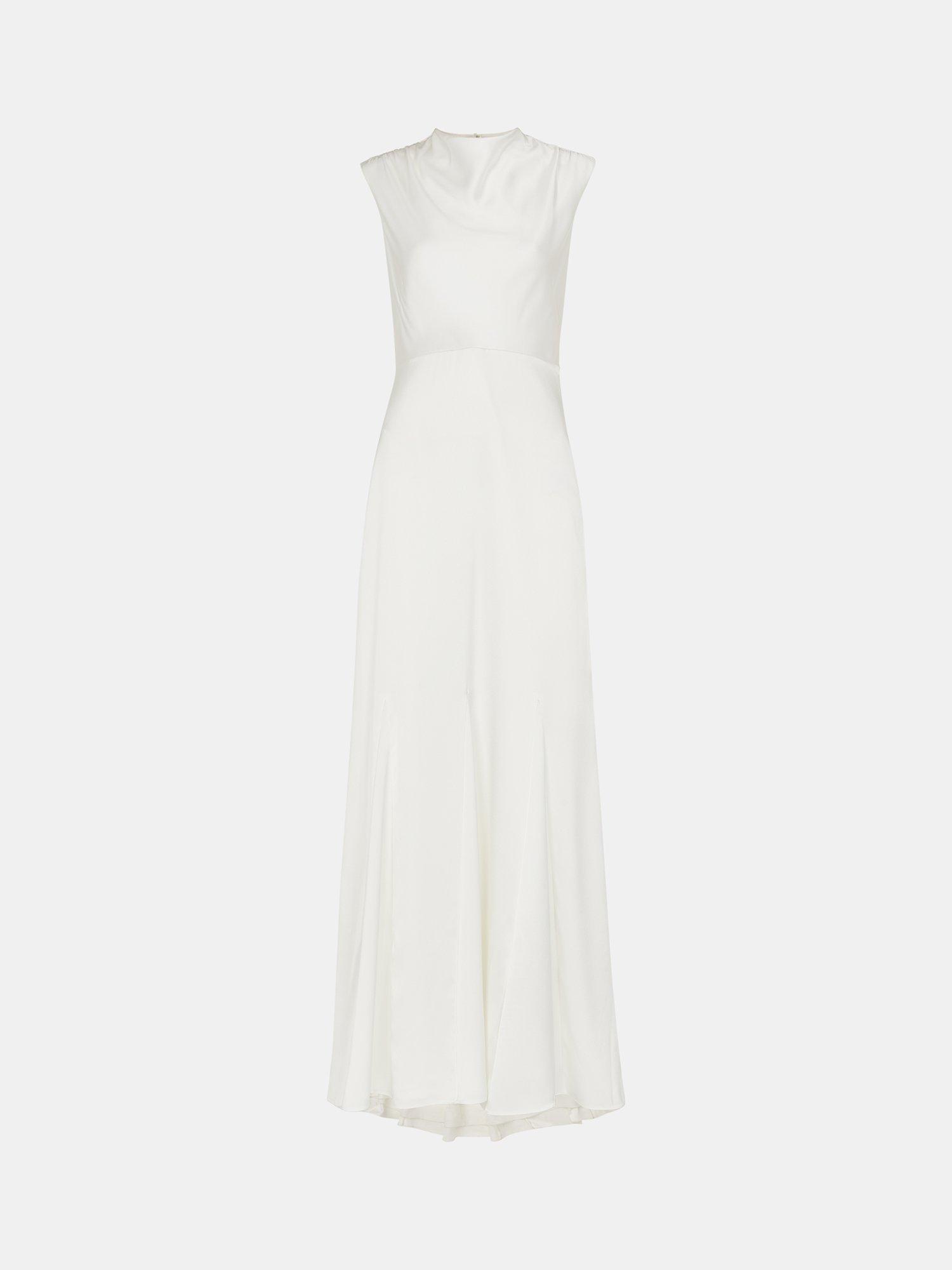 Product image 6 of 6, which shows Whistles Melody Wedding Dress, Ivory, 8