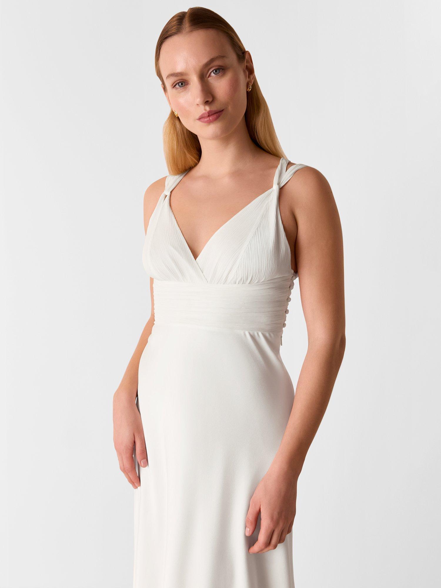Product image 4 of 6, which shows Whistles Nicole Wedding Dress, Ivory, 14