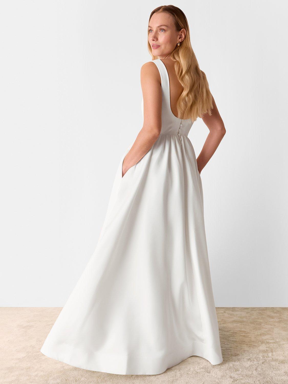 Product image 2 of 6, which shows Whistles Lettie Wedding Dress, Ivory, 18