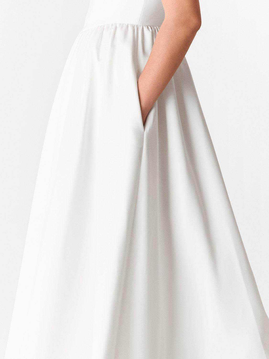 Product image 3 of 6, which shows Whistles Lettie Wedding Dress, Ivory, 18