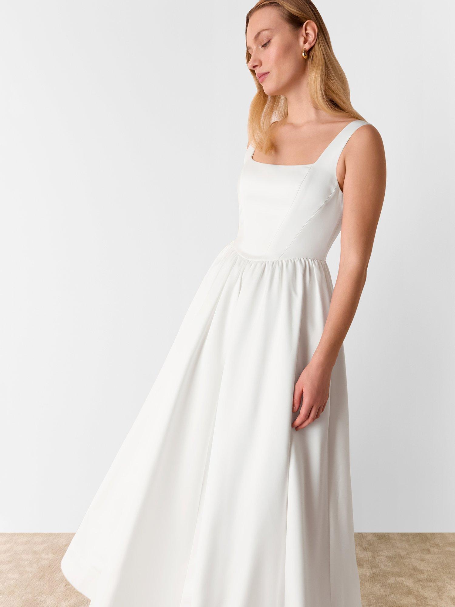 Product image 4 of 6, which shows Whistles Lettie Wedding Dress, Ivory, 18