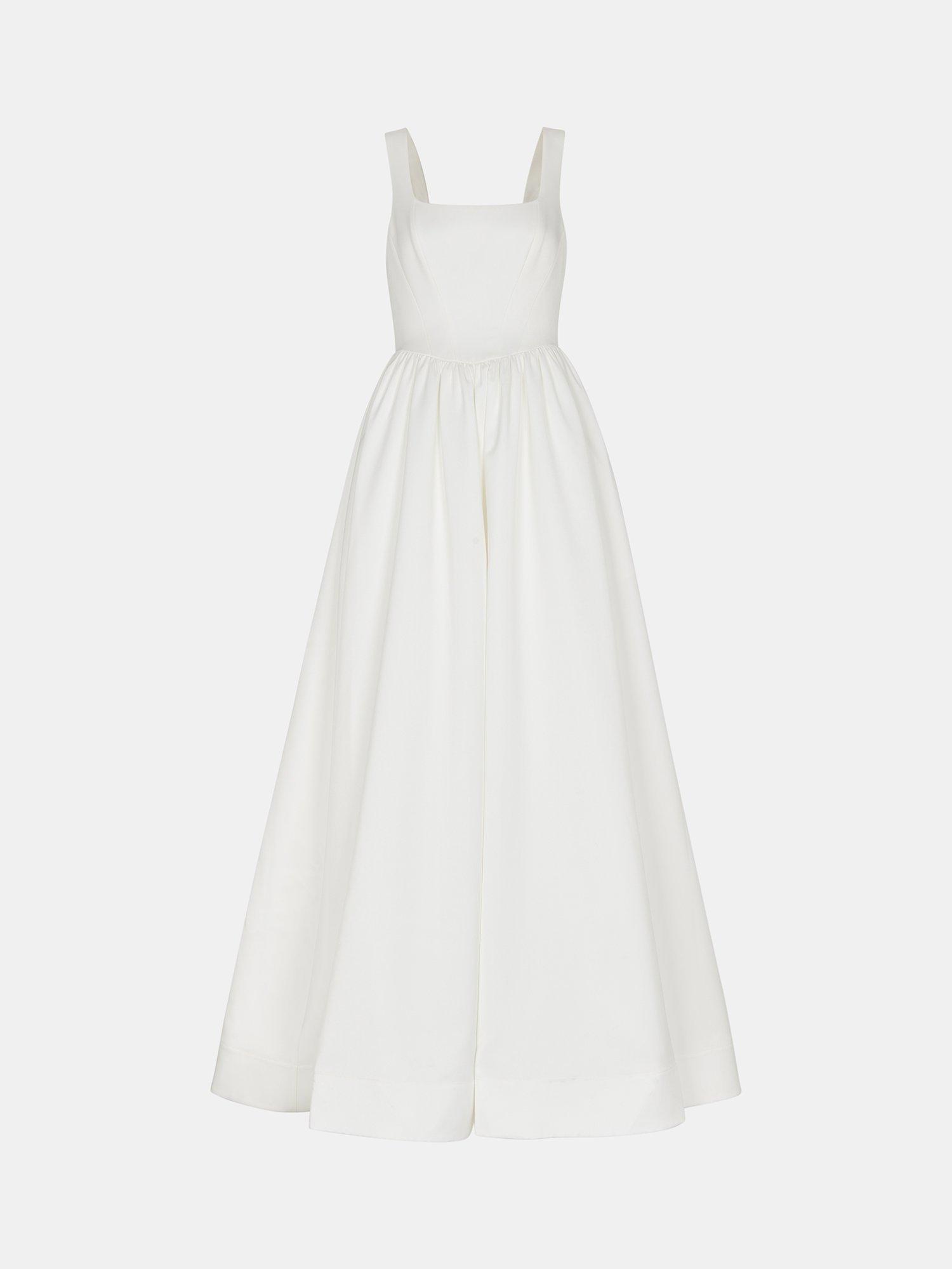 Product image 6 of 6, which shows Whistles Lettie Wedding Dress, Ivory, 18