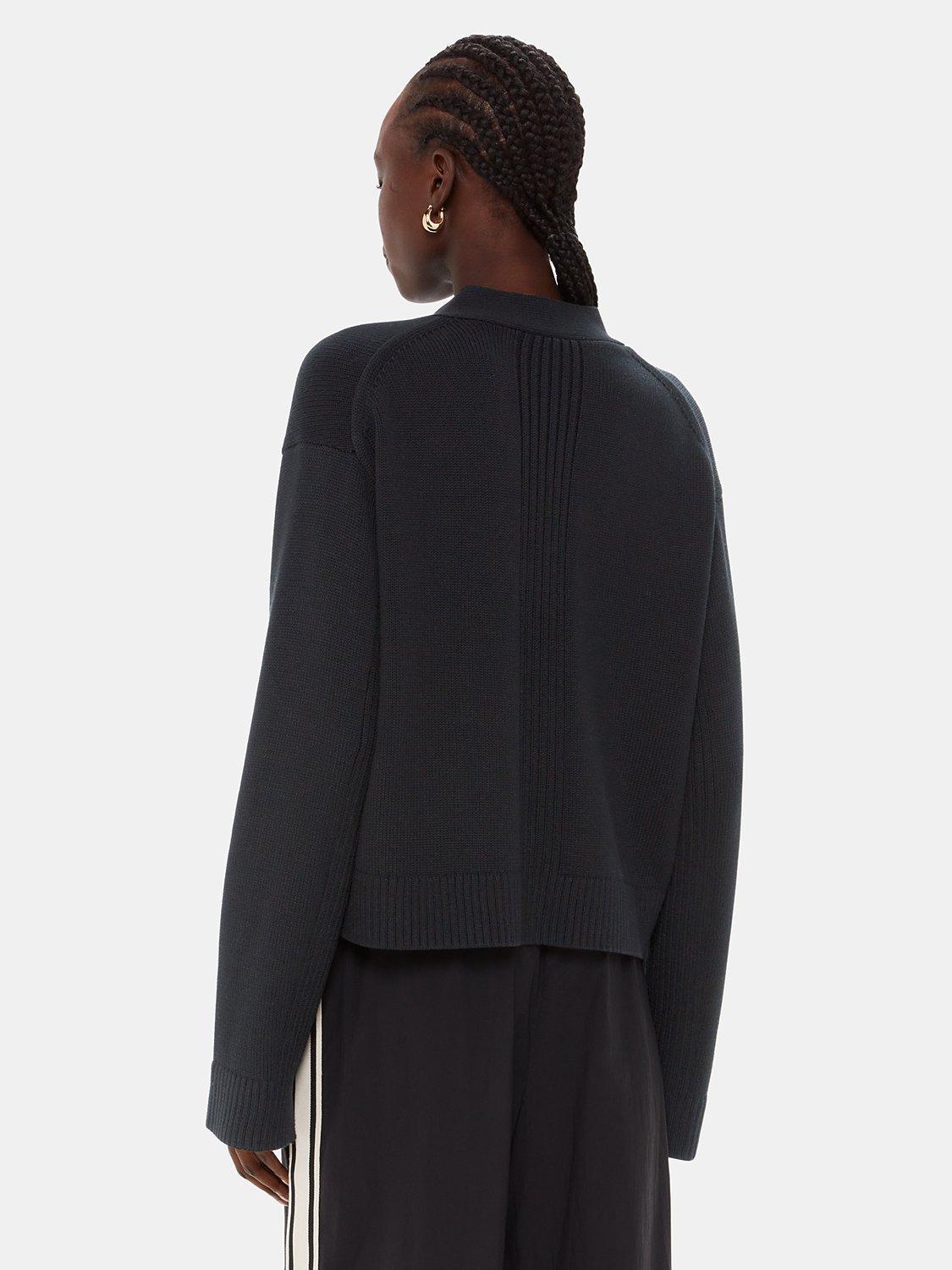 Product image 2 of 5, which shows Whistles Nina Button Front Cardigan, Black, XL