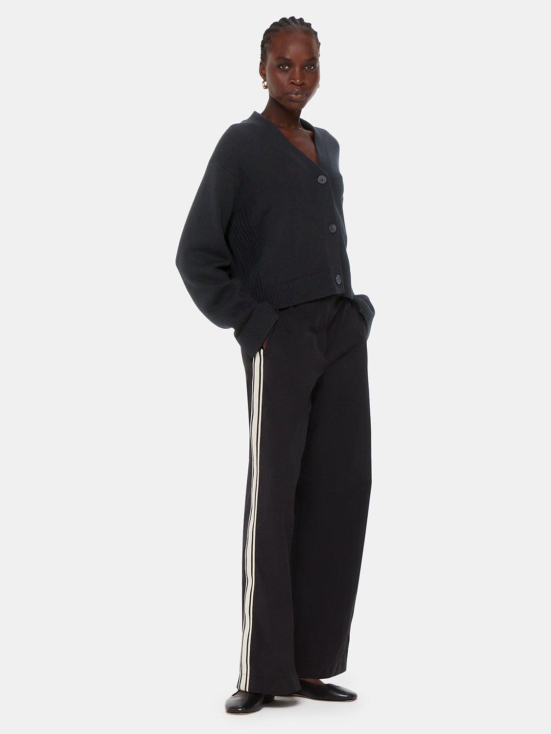 Product image 3 of 5, which shows Whistles Nina Button Front Cardigan, Black, XL