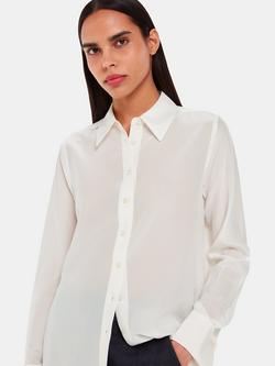 Whistles Ultimate Silk Shirt, Ivory