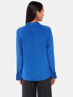 Whistles Ultimate Silk Shirt - view 2, Blue