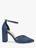 Paradox London Rhea Shimmer Block Heel Sandals, Navy