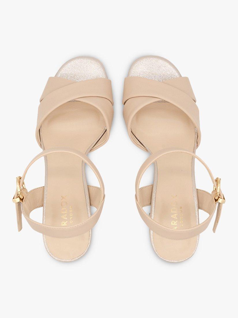 Product image 4 of 5, which shows Paradox London Leya Block Heel Sandals, Nude, 3