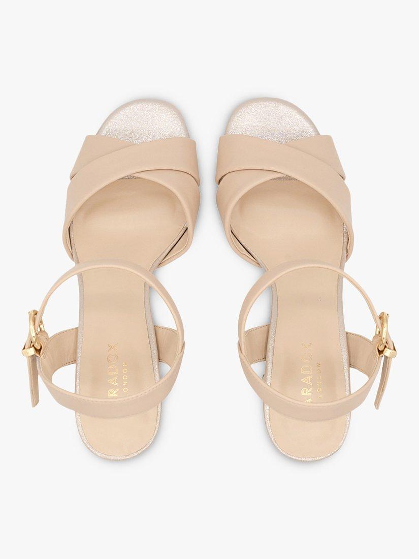 Paradox London Leya Block Heel Sandals, Nude, 3