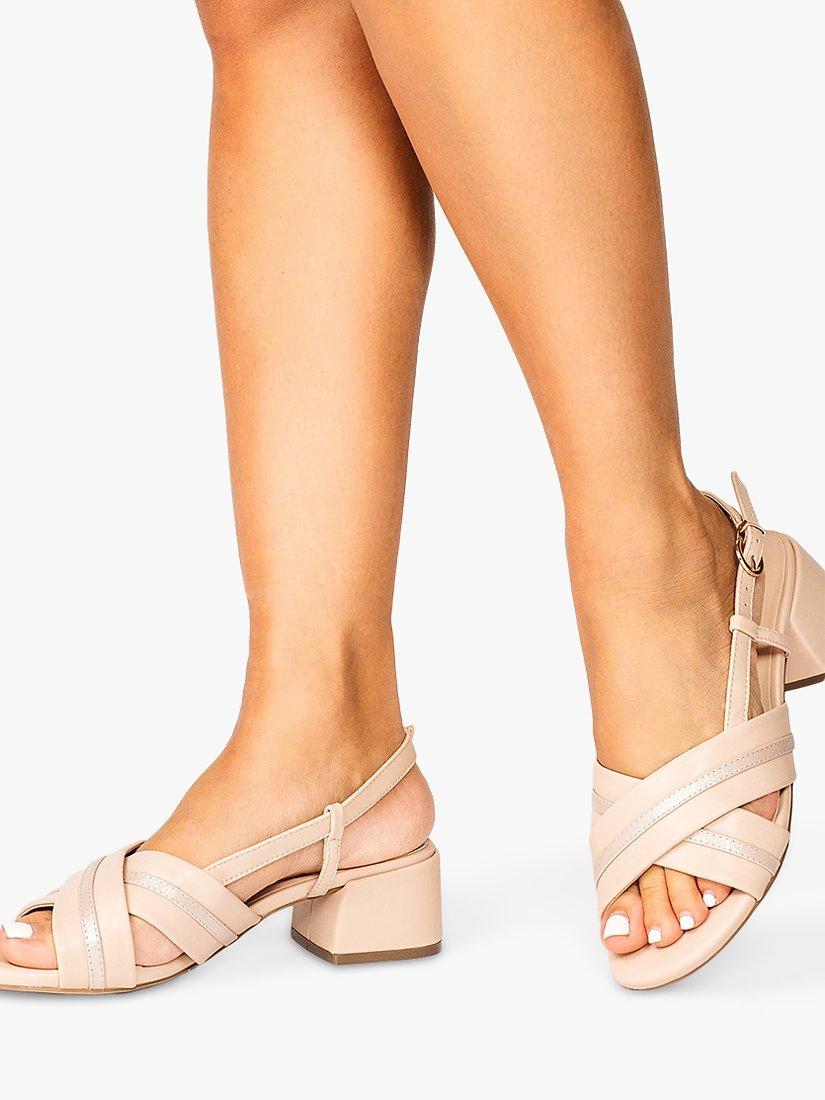 Paradox London Nancy Wide Fit Slingback Sandals, Nude, 3W
