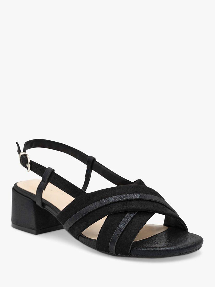 Product image 3 of 5, which shows Paradox London Nancy Wide Fit Slingback Sandals, Black, 3W