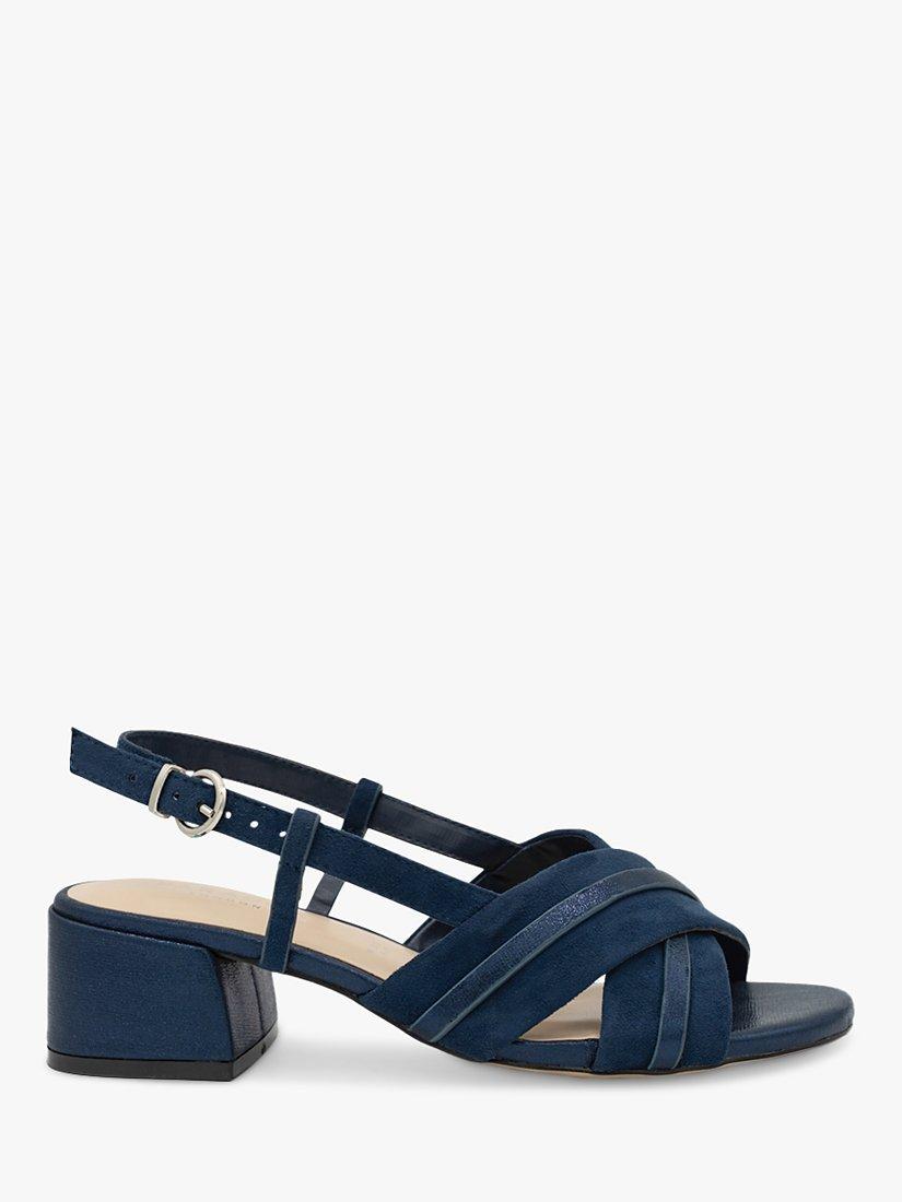 Paradox London Nancy Wide Fit Slingback Sandals, Navy, 3W