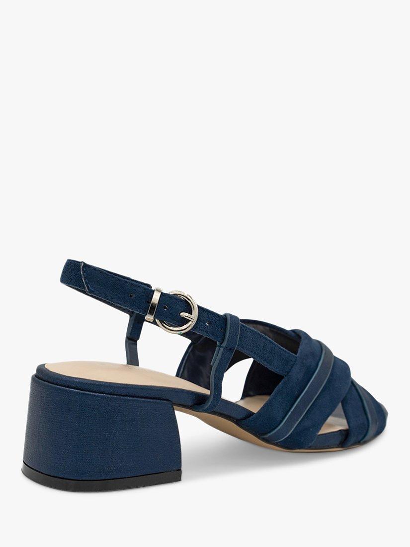 Paradox London Nancy Wide Fit Slingback Sandals, Navy, 3W