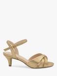 Paradox London Talor Wide Fit Shimmer Mid Heel Sandals