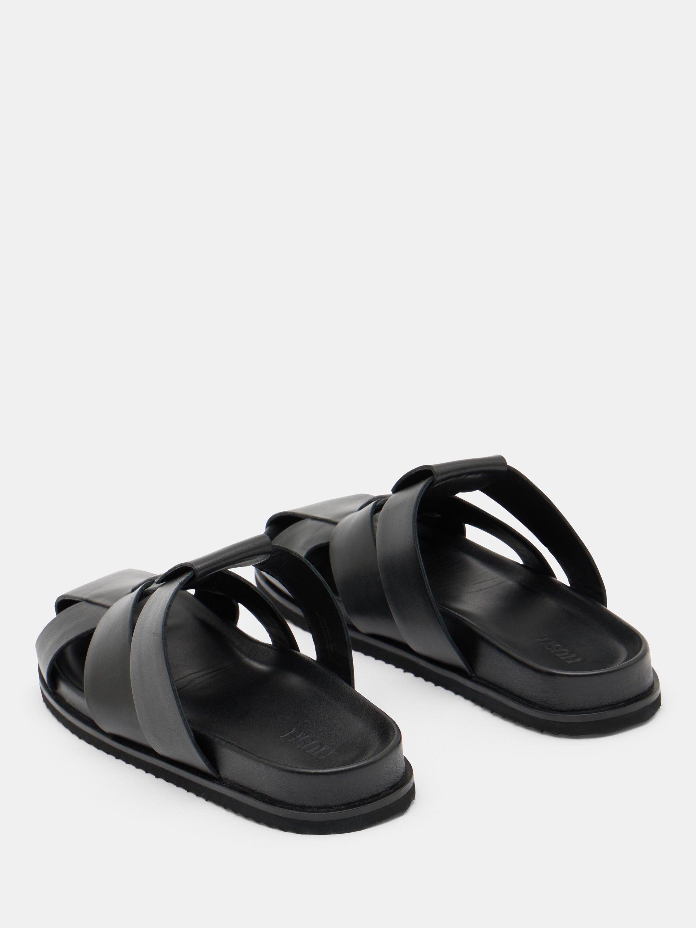Womens black closed toe sandals sales