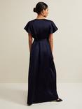 Phase Eight Petite Arabella Wrap Maxi Dress, Navy