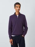 John Lewis Cashmere Half Zip Jumper, Nightshade