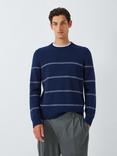 John Lewis Cashmere Crew Neck Wide Stripe Knit Jumper