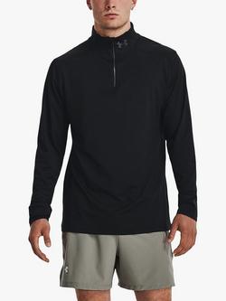 Under Armour Qualifier 1/4 Zip Top, Black/Reflective, Black/Reflective