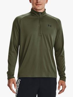 Under Armour Tech 1/2 Zip Training Top, Green/Black, Green/Black