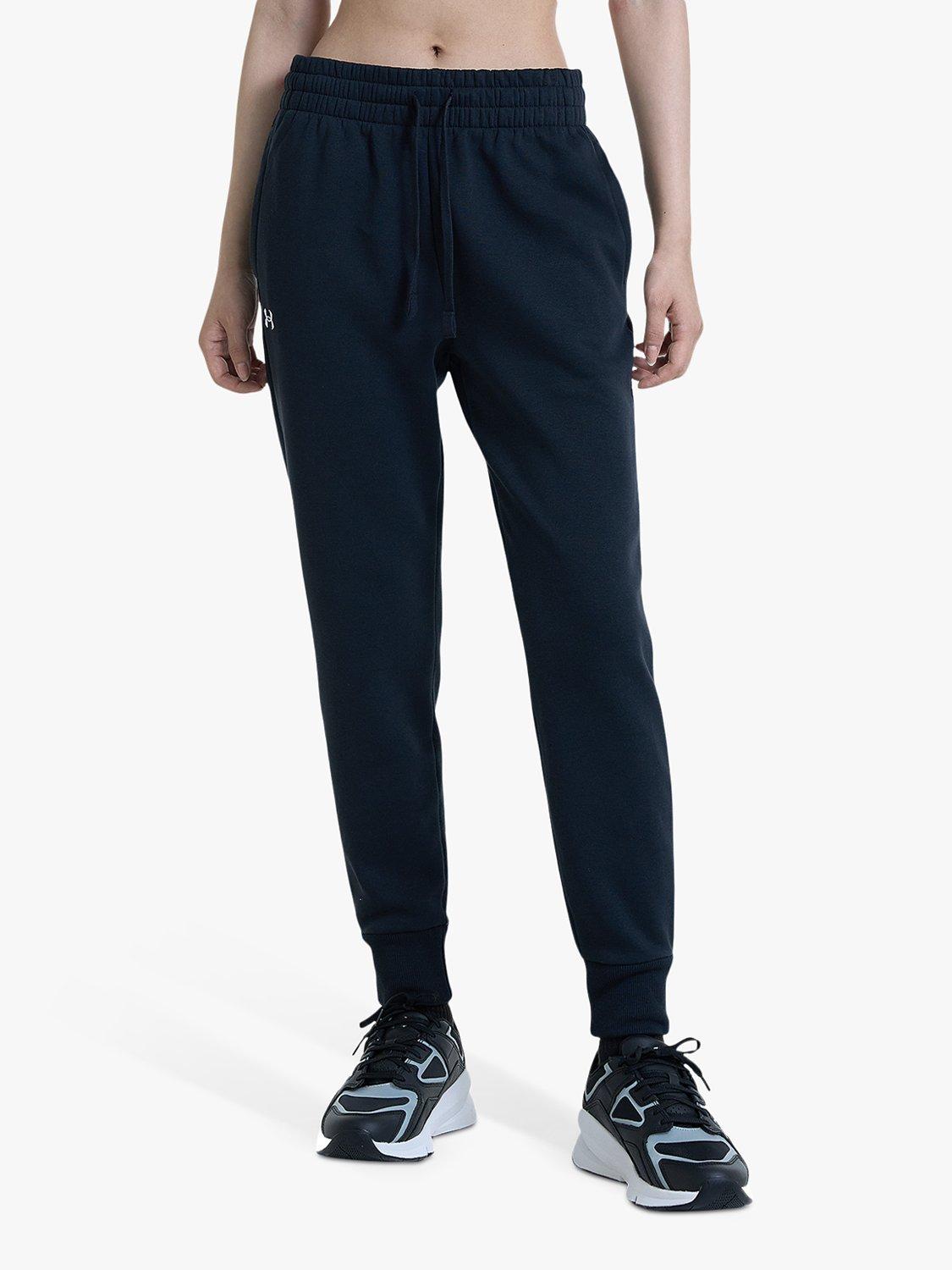 Under Armour Rival Fleece Joggers, Black / White, XS