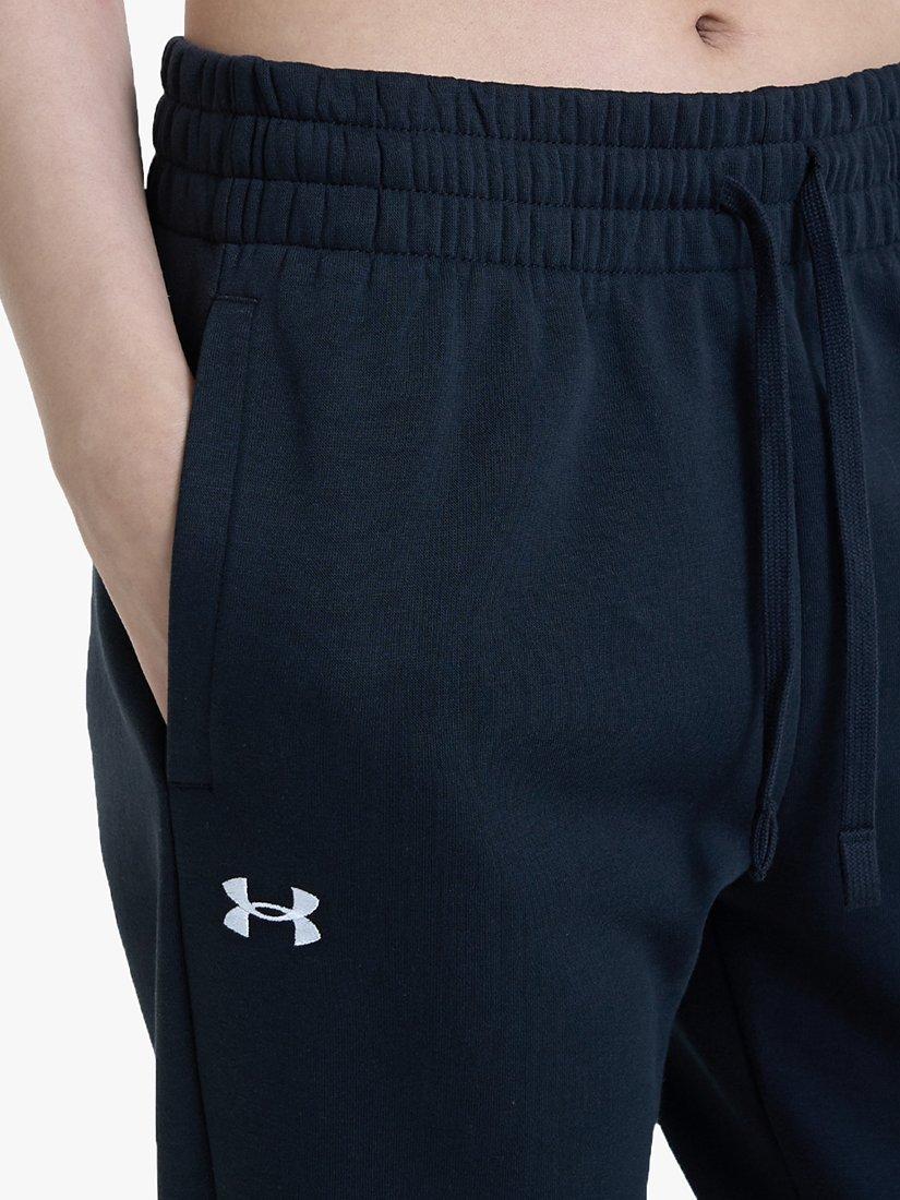 Under Armour Rival Fleece Joggers, Black / White, XS