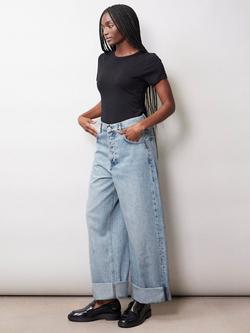 Albaray Turn Up Jeans, Indigo, Indigo