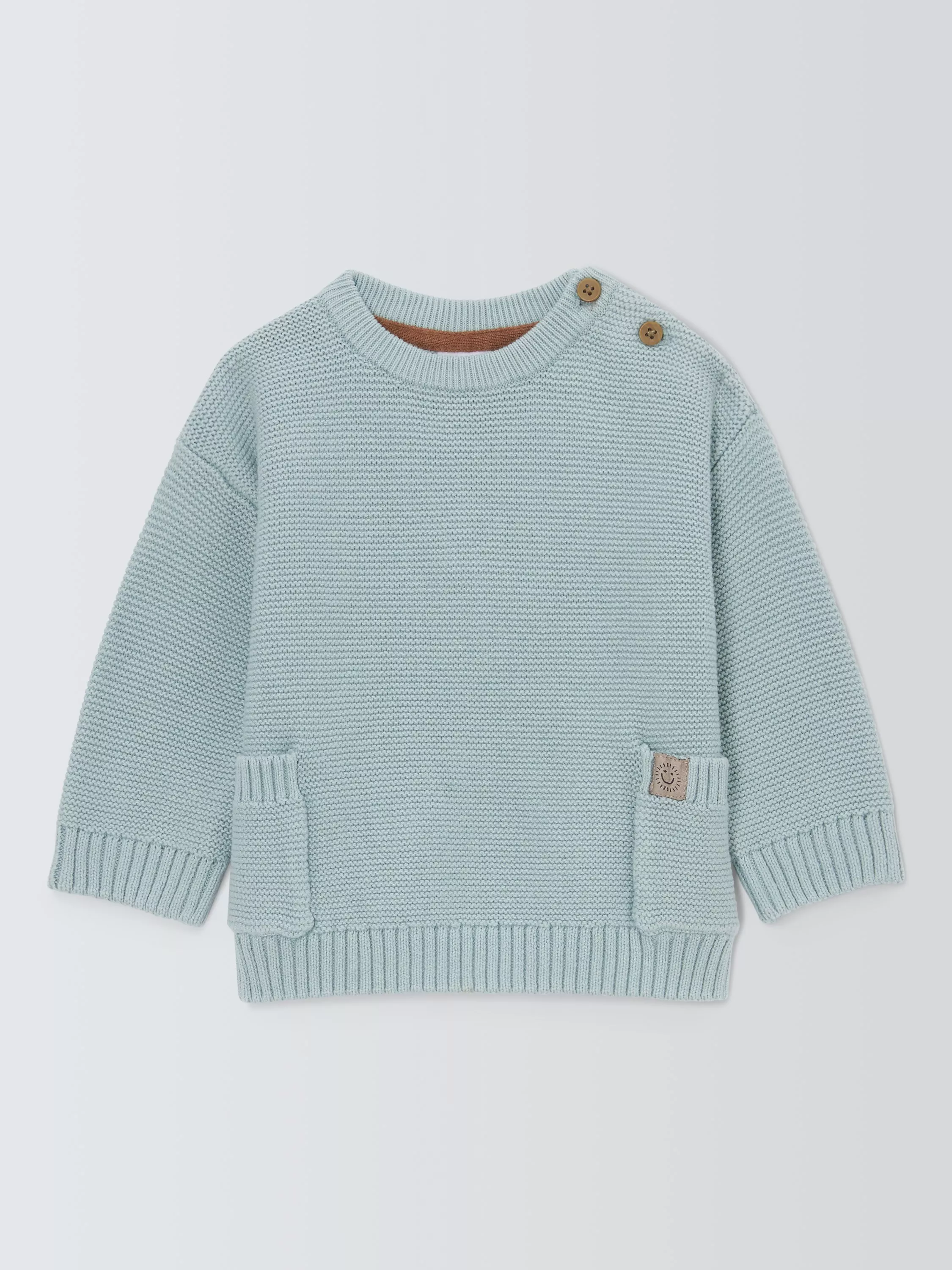 John Lewis Baby Cotton Jumper, Blue