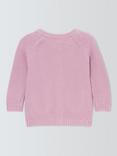 John Lewis Baby Cotton Cardigan, Pink