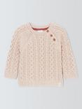 John Lewis Baby Cable Knit Jumper, Oatmeal